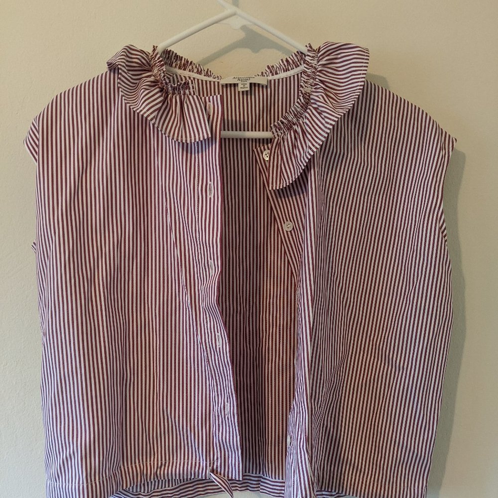 Atlantique Ascoli Red Striped Top